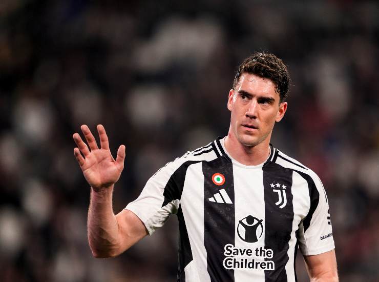 L'attaccante della Juventus Dusan Vlahovic