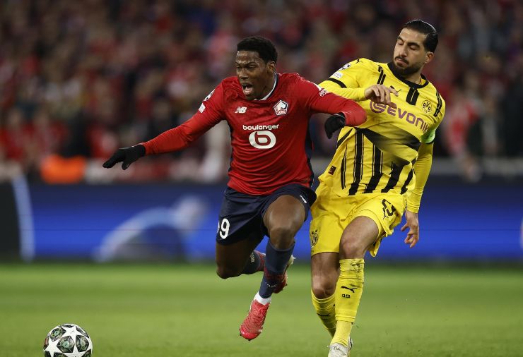 Jonathan David in azione in Champions League