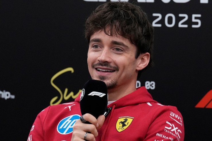 Charles Leclerc in conferenza stampa a Suzuka