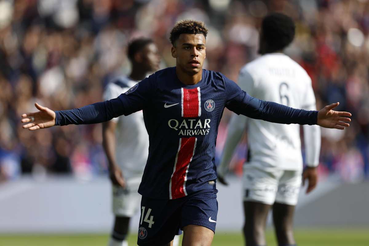 Desire Doue esulta dopo un gol