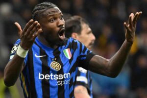 Marcus Thuram con la maglia dell'Inter