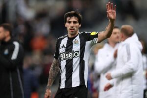 Sandro Tonali in maglia Newcastle
