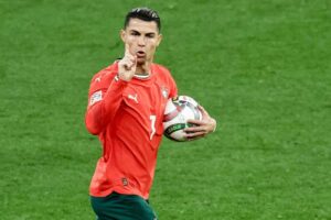 Cristiano Ronaldo esulta