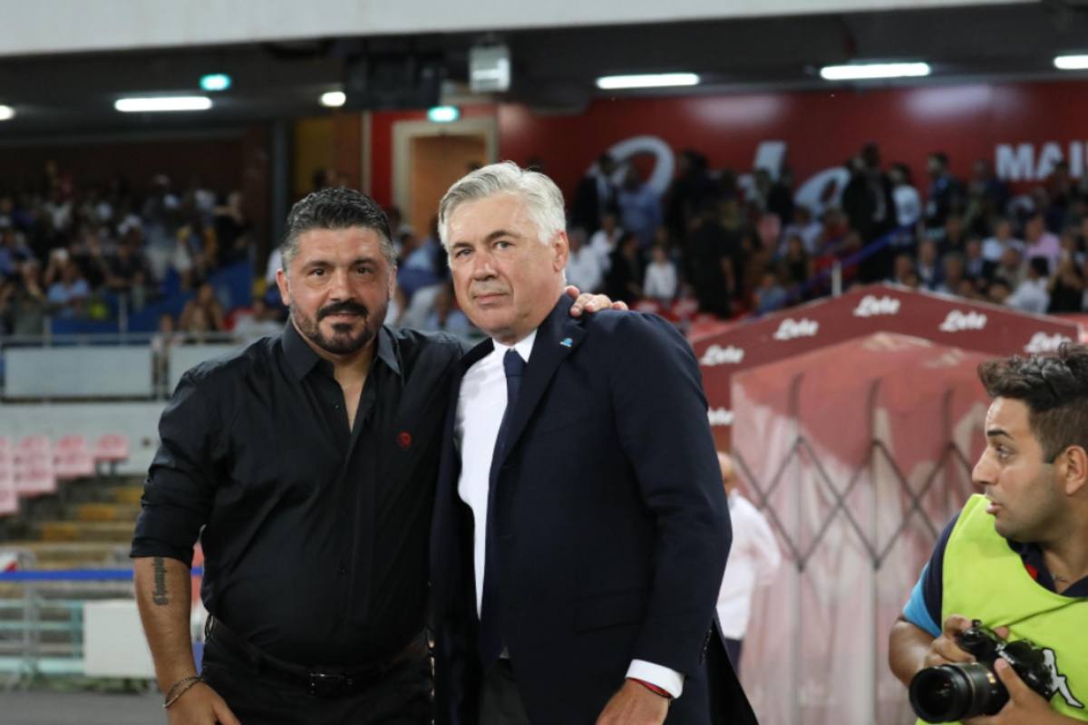 Gennaro Gattuso e Carlo Ancelotti
