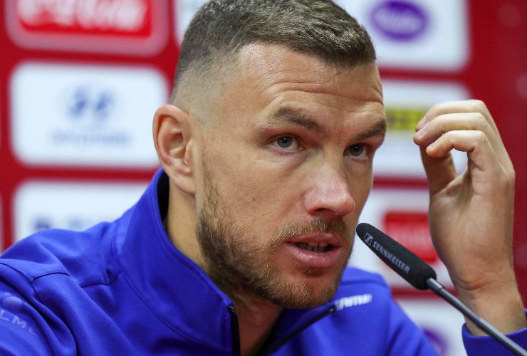 edin dzeko in conferenza stampa