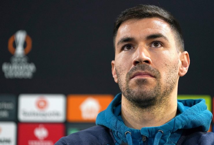 romagnoli in conferenza stampa in europa league