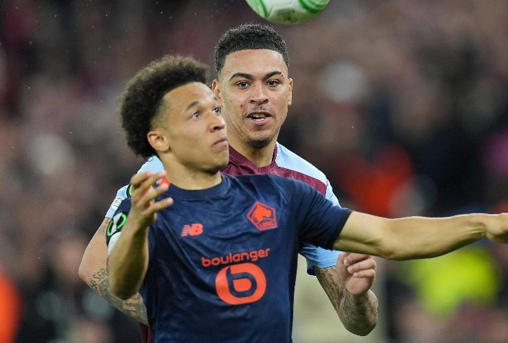 tiago santos in conference league con la maglia del lille