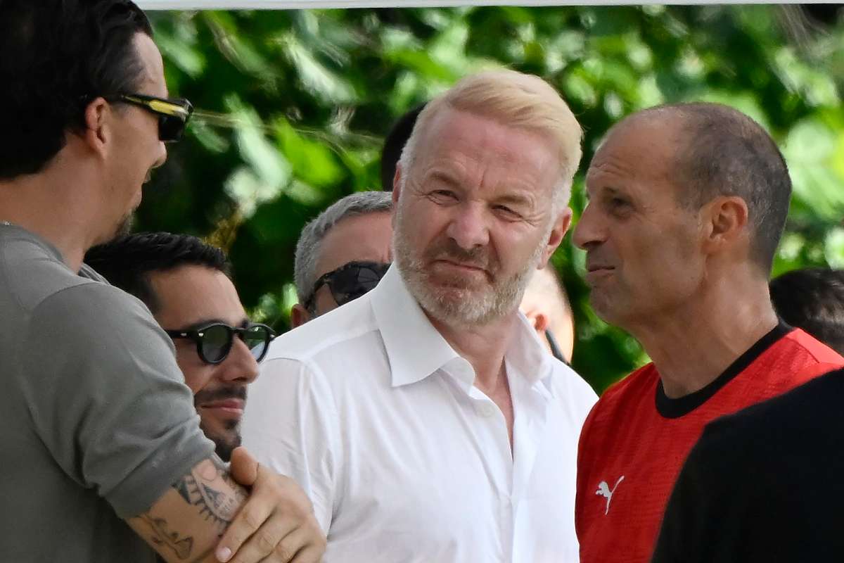 allegri, tare e ibrahimovic a milanello