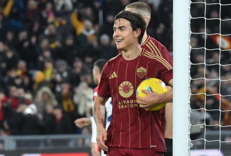 dybala dopo un goal con la roma