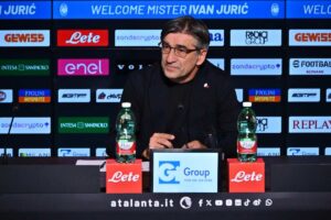 juric in conferenza stampa con l'atalanta
