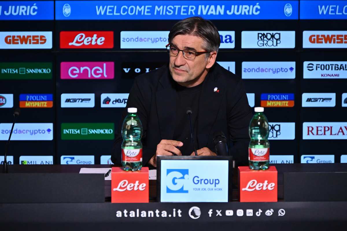 juric in conferenza stampa con l'atalanta