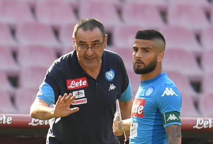 sarri con insigne al napoli