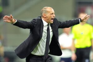 La furia di Massimiliano Allegri in panchina