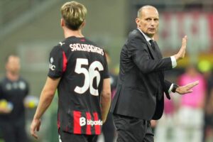 Max Allegri e Alexis Saelemaekers