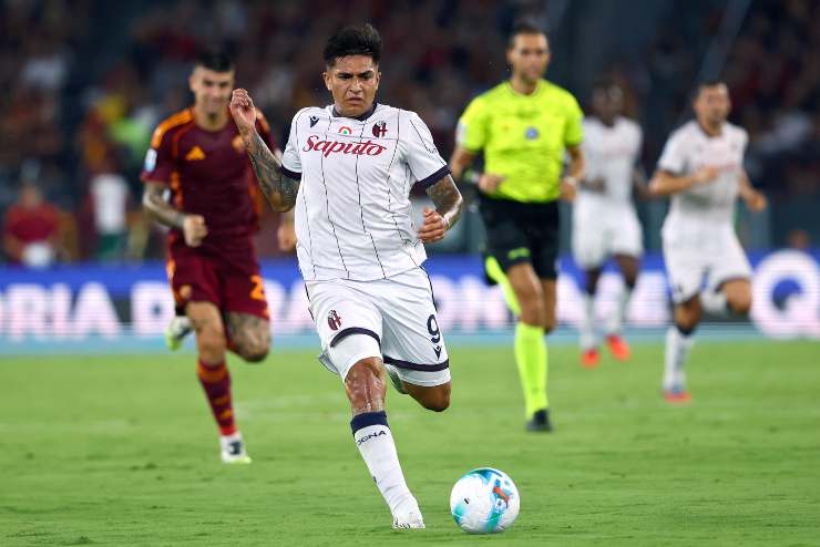Castro rincorre un pallone contro la Roma