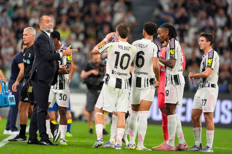 Tudor e i giocatori della Juventus