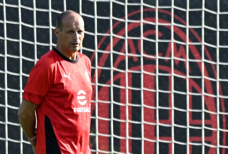 allegri durante l'allenamento