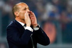 allegri urla in panchina