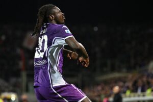 kean esulta con la fiorentina
