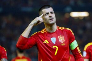 morata con la maglia della spagna