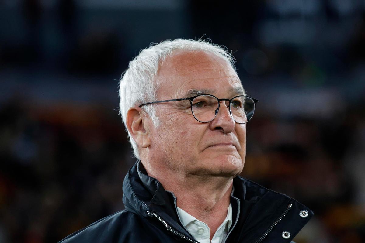 ranieri in panchina con la roma