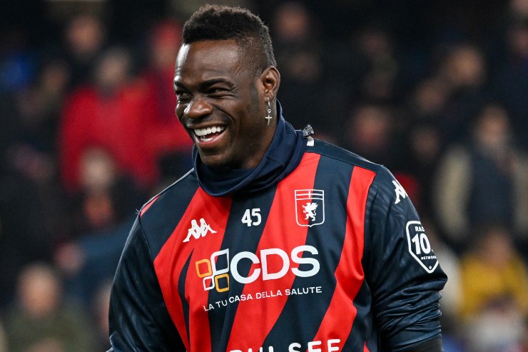 L'ex attaccante del Genoa Mario Balotelli