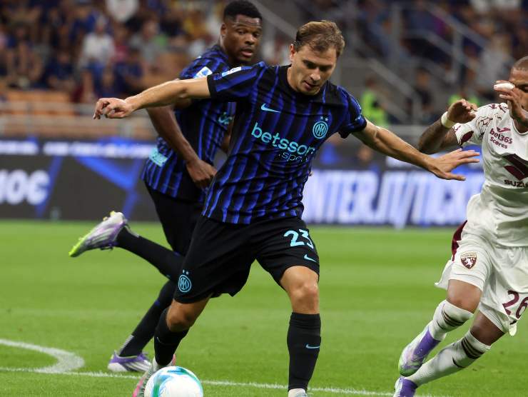 Nicolò in campo contro il Torino