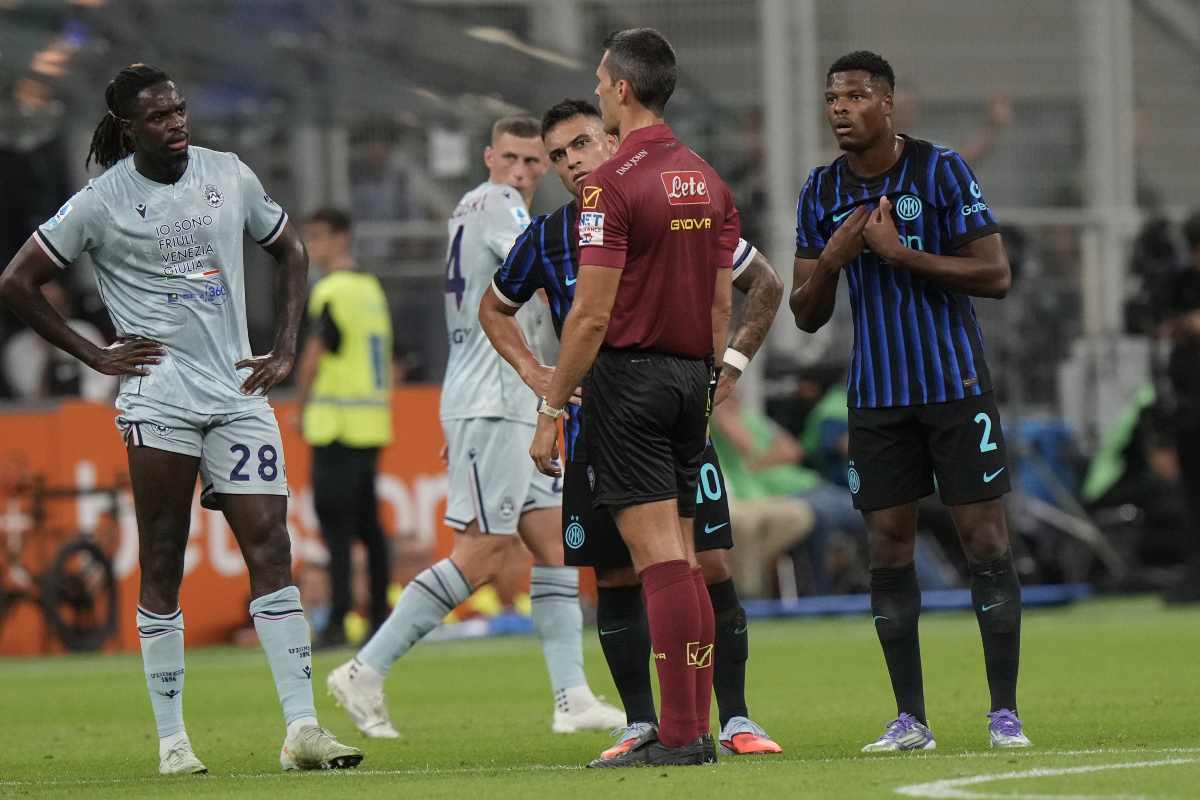 I giocatori di Udinese ed Inter