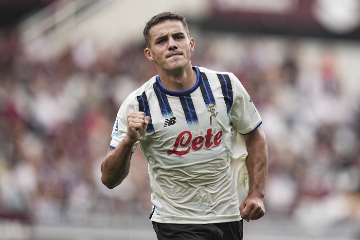 L'attaccante dell'Atalanta Nikola Krstovic