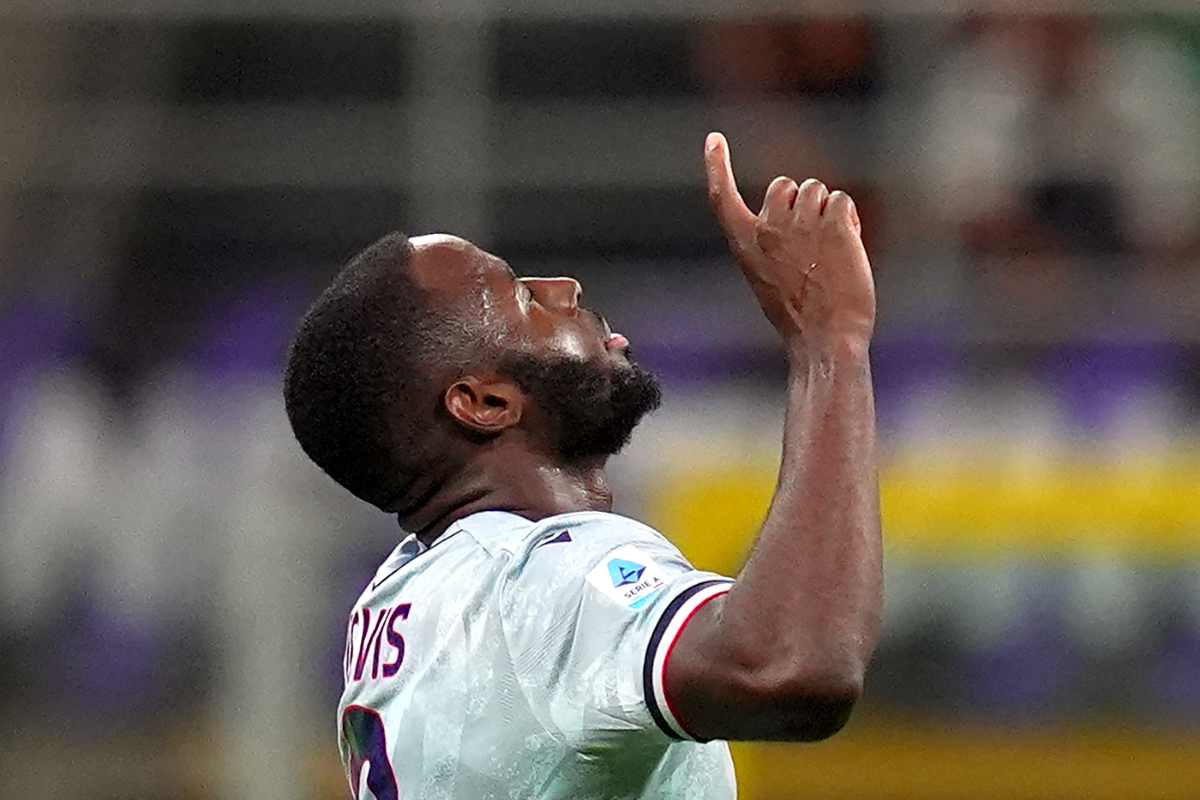 Davis esulta dopo il gol segnato in Inter-Udinese