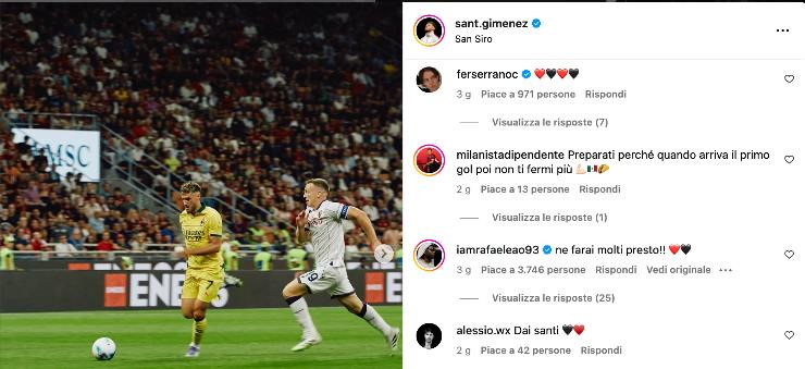 post su Instagram di Gimenez