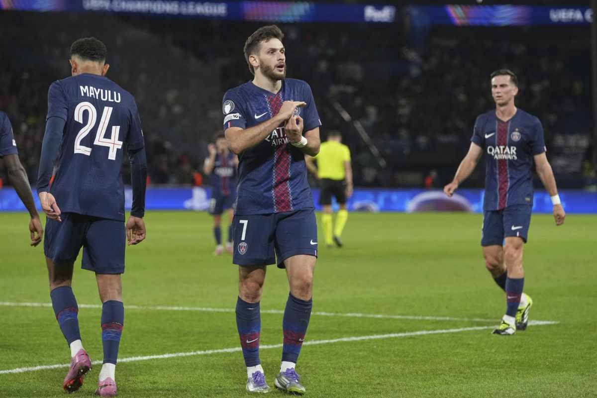 Kvara esulta dopo un gol