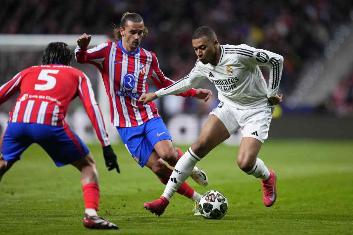 Mbappé in azione in Real Madrid-Atletico