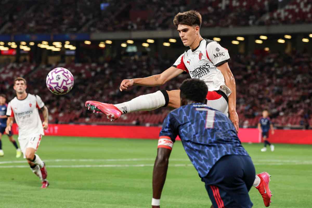 Bartesaghi con la maglia del Milan