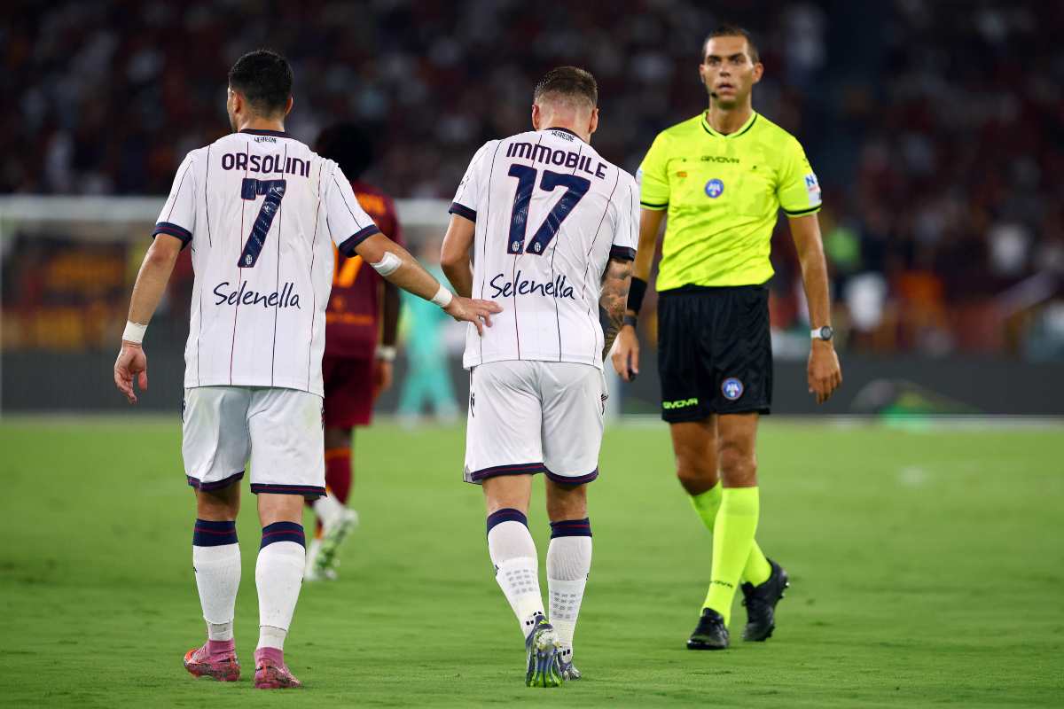 Ciro Immobile con la maglia del Bologna