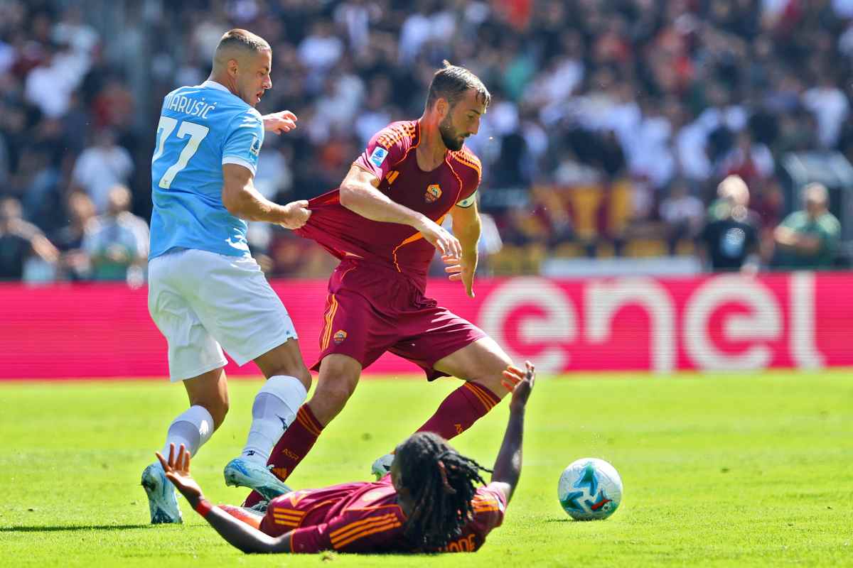 Cristante con la maglia della Roma