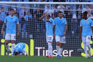 Giocatori della Lazio delusi