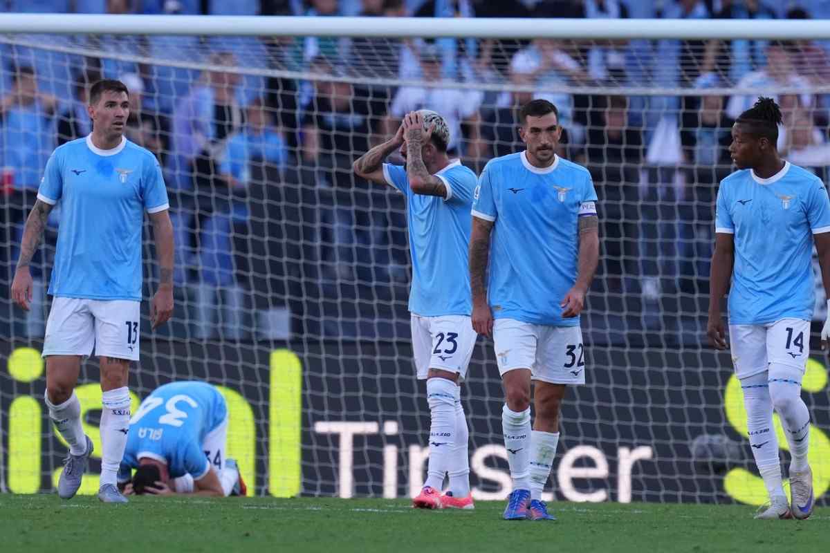 Giocatori della Lazio delusi