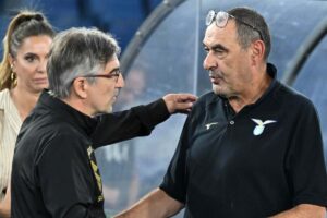 Juric e Sarri si salutano
