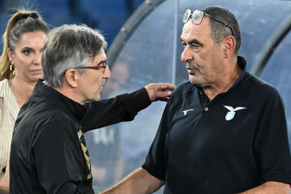 Juric e Sarri si salutano