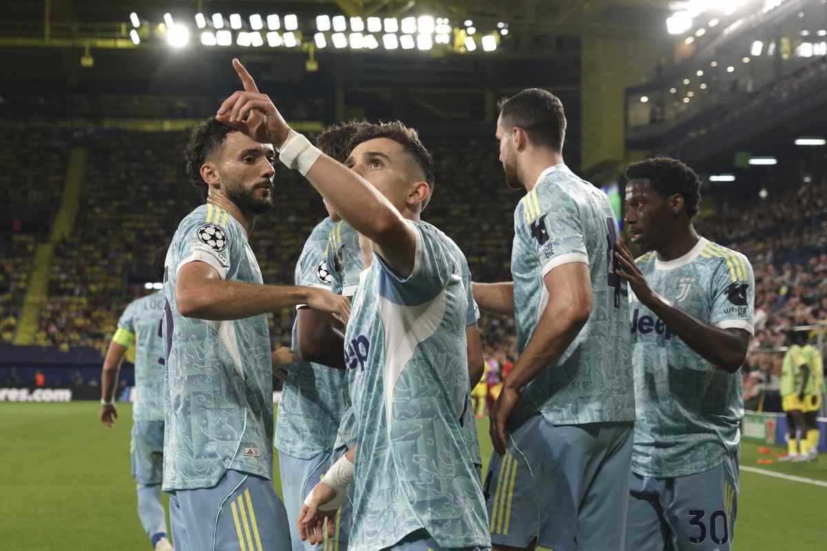 L'esultanza di Conceicao dopo la rete al Villarreal
