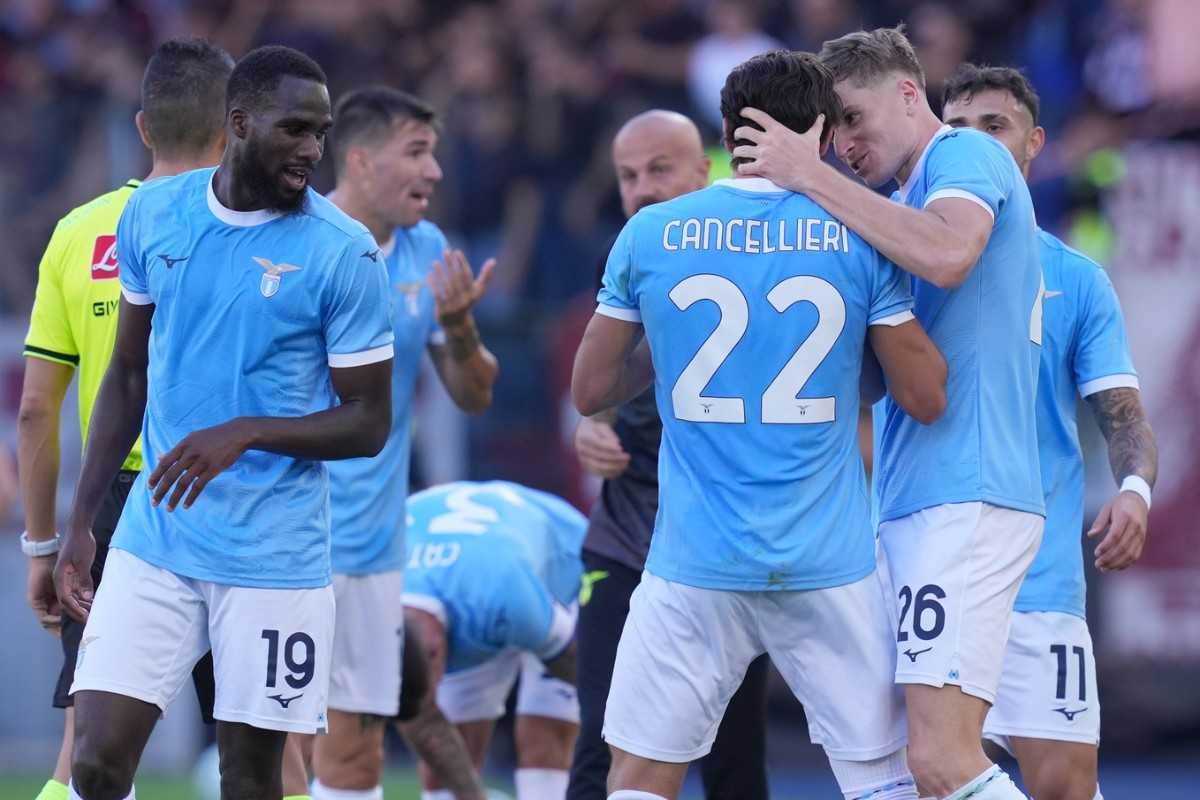Matteo Cancellieri esulta dopo il secondo gol contro il Torino