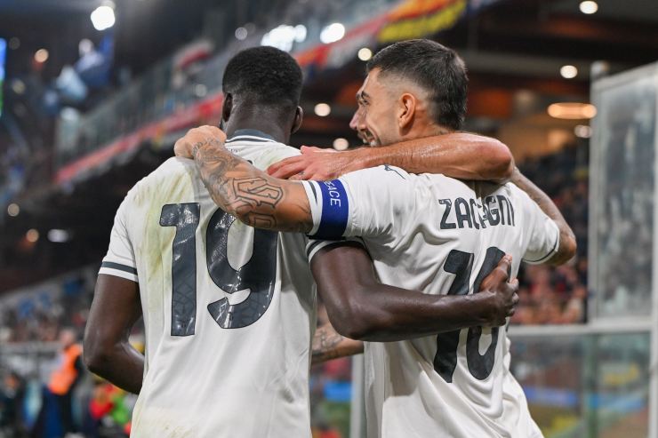 Mattia Zaccagni esulta dopo il gol al Genoa