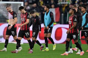 I giocatori del Milan in campo