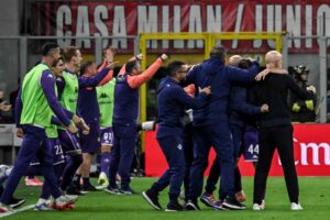 La Fiorentina esulta in campo