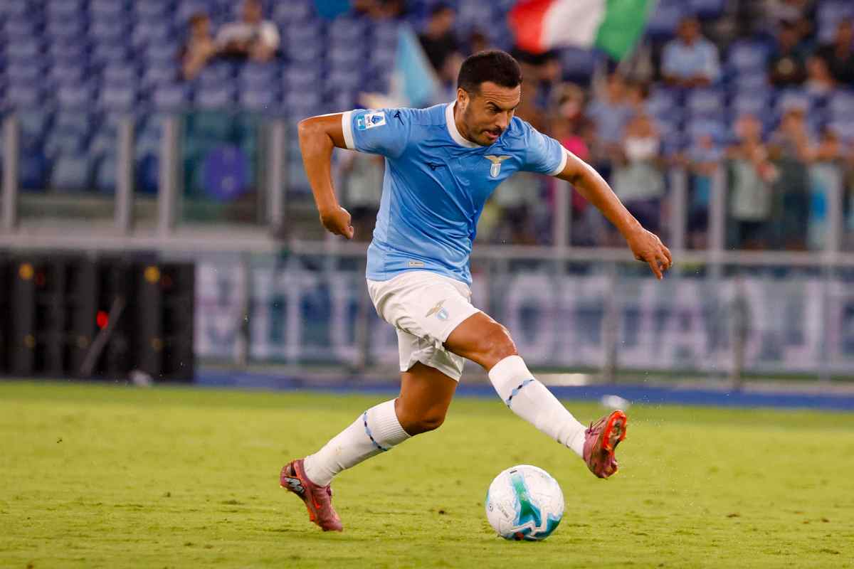 Pedro con la maglia della Lazio