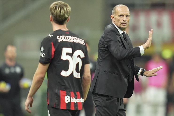 Alexis Saelemaekers e Massimiliano Allegri