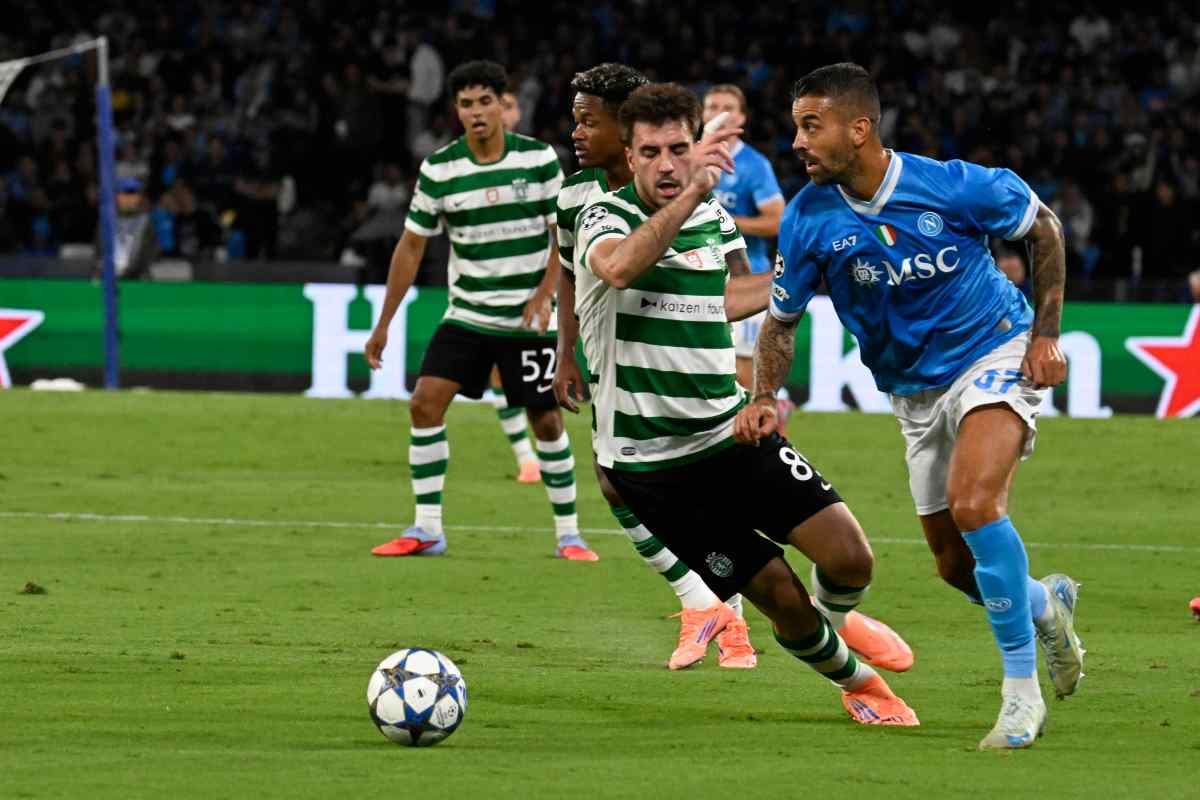 Spinazzola con la maglia del Napoli