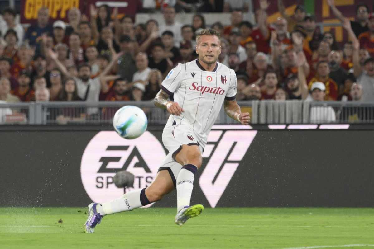 Ciro Immobile in azione con il Bologna
