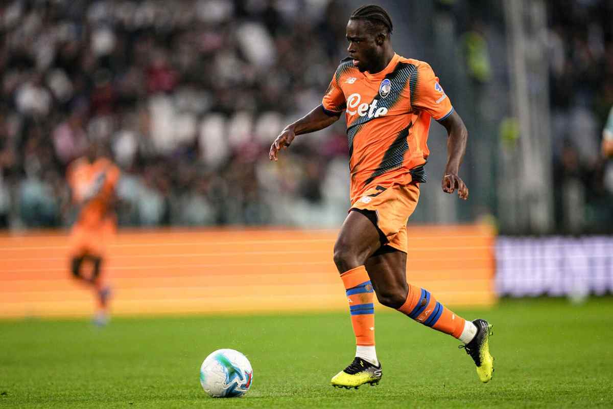 Sulemana in campo con l'Atalanta